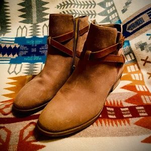 RALPH LAUREN 🥾 Suede Zippered Boot With Buckle Size 8.5